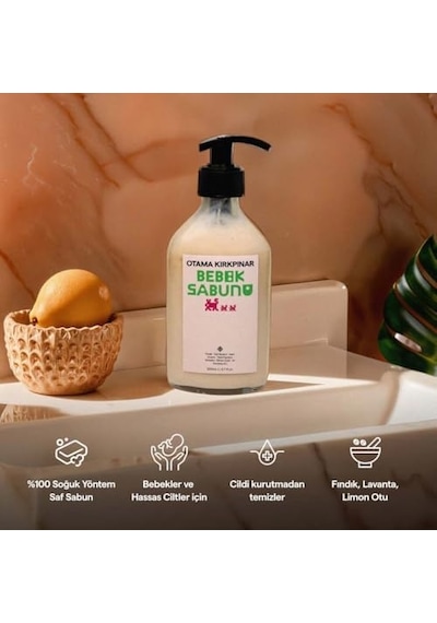 Otama Kırkpınar Doğal Bebek Sabunu, Hassas Ciltler 200 Ml Acı Badem