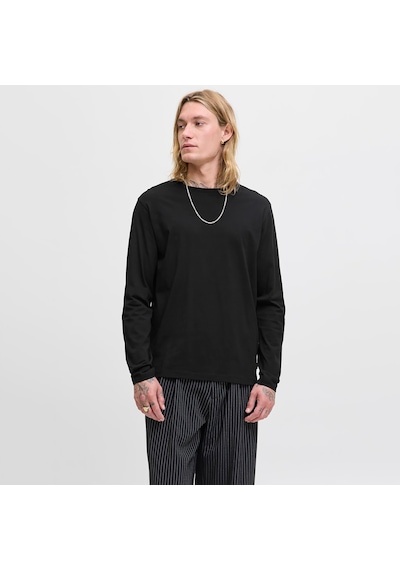 Jack & Jones Organic Erkek Siyah Uzun Kollu Tişört 12279538-b Siyah