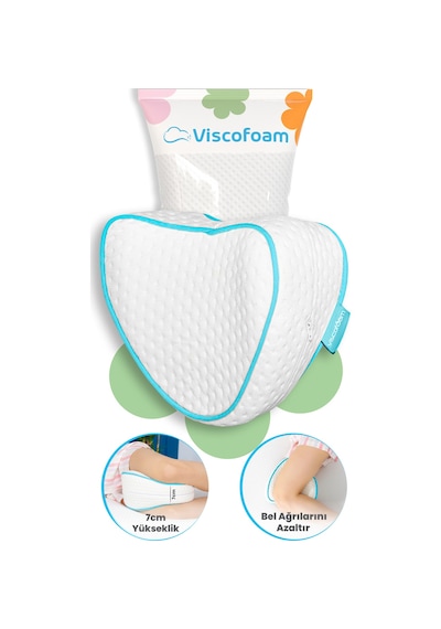 Viscofoam V Model Diz Arası Ortopedik Yastık Bacak Arası Visco Yastık - 23x23x5cm