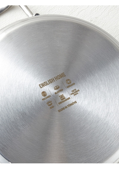 English Home Glow Çelik Sığ Tencere 26x6 Cm Silver Silver