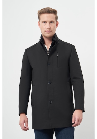 İmza Siyah Kaşe Kürklü Yaka Düz Tek Yırtmaç Tam Kapitone Astar Slim Fit Classic Palto 1005245102 Siyah İmza Siyah Kaşe Kürklü Yaka Düz Tek Yırtmaç Tam Kapitone Astar Slim Fit Classic Palto 1005245102 Siyah