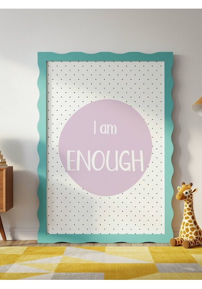 I Am Enough Dijital Baskı Poster Mor Çerçevesiz