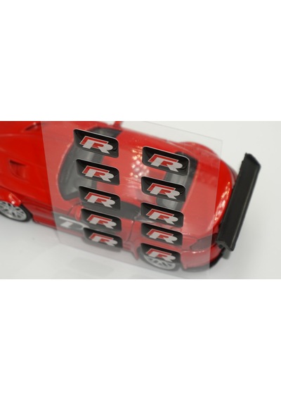 Volkswagen R Line Logo 3D Cam Açma Torpido Konsol Ayna Çıkartma S