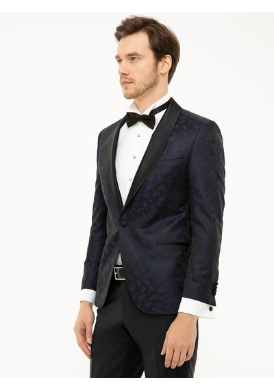 Cacharel Lacivert Ex. Slim Fit Ceket