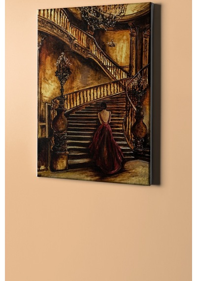 Webstyle Sayılarla Boyama Seti Kasnaklı Merdivendeki Kadın 40 X 50 Cm