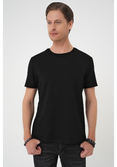 Efor Comfort Fit Bisiklet Yaka Esnek Pamuk Casual Siyah Tişört Ts 885 Siyah Efor Comfort Fit Bisiklet Yaka Esnek Pamuk Casual Siyah Tişört Ts 885 Siyah