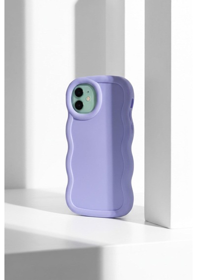 Apple iPhone 11 Pro Uyumlu Dalgalı Tasarım Kamera Korumalı Mat Silikon-54239 Mor