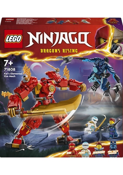 LEGO® NINJAGO Kai’nin Ateş Elementi Robotu 71808 7+ Yaratıcı Oyuncak Yapım Seti - 322 Parça