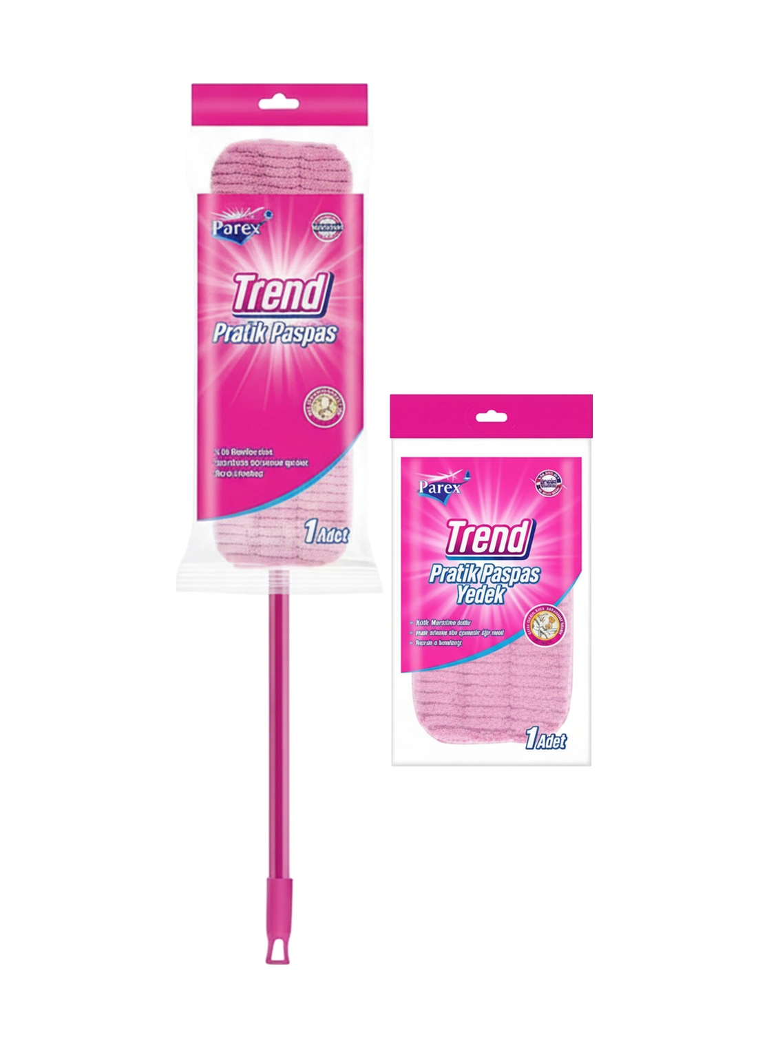 Trend Pratik Paspas Flat Mop Ve Yedek Paspas Paketi