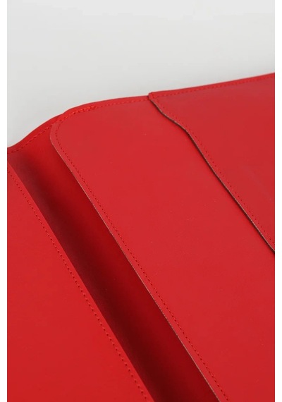 Apple Uyumlu MacBook Air Pro 13-14 Inç Organizer Evrak & Laptop & Tablet Çantası Kırmızı