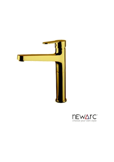 Newarc Domino Çanak Tipi Lavabo Bataryası Altın 971008