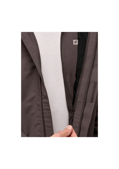 Jack Wolfskin A61864 D0108-altenberg 3ın1 Jkt M Kahve Normal Düz Erkek Ceket Kahve Kahve