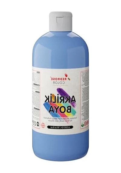 Uzun Süre Kullanılabilen Açık Mavi Akrilik Boya 500 Gr 0.2 L