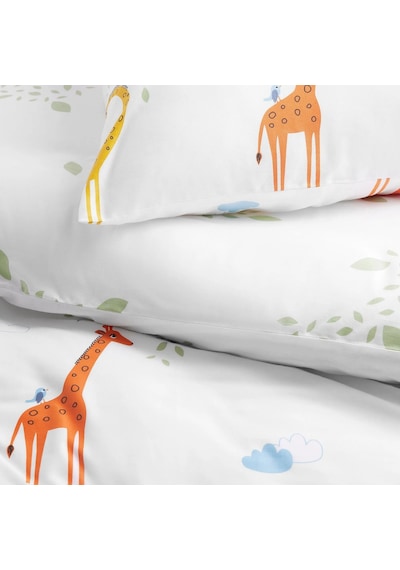Ikea Bergfınk Tek Kişilik Nevresim Takımı 150 X 200 Cm Beyaz - Turuncu - Sarı - Pembe Çok Renkli
