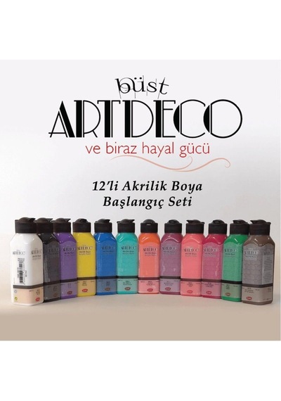 Akrilik Boya Başlangıç Seti 140 Ml 12 Li Çok Renkli