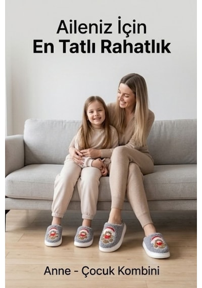 Unisex Ultra Hafif Yumuşak Peluş Kaymaz Taban Anne Çocuk Misafir Ayıcık Desenli Ev Terliği Füme Unisex Ultra Hafif Yumuşak Peluş Kaymaz Taban Anne Çocuk Misafir Ayıcık Desenli Ev Terliği Füme