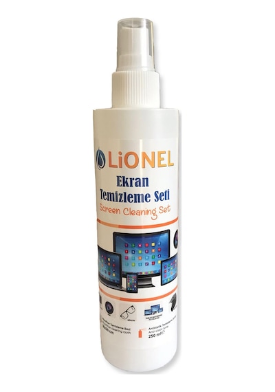 Lionel Ekran Temizleme Seti 250 Ml Temizleme Spreyi + 30x30 Cm Mikrofiber Temizleme Bezi-181