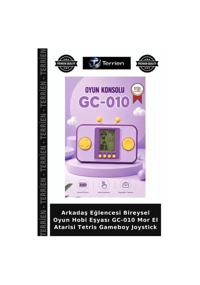 Arkadaş Eğlencesi Bireysel Oyun Hobi Eşyası Gc-010 Mor El Atarisi Tetris Gameboy Joystick