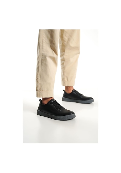 Mubiano Hakiki Deri 1326-s Siyah Erkek Spor Ayakkabı & Sneaker Siyah