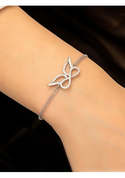 Brezza Lusso Jewelry Melek Kanatlı Sonsuzluk Model Kadın Gümüş Bileklik