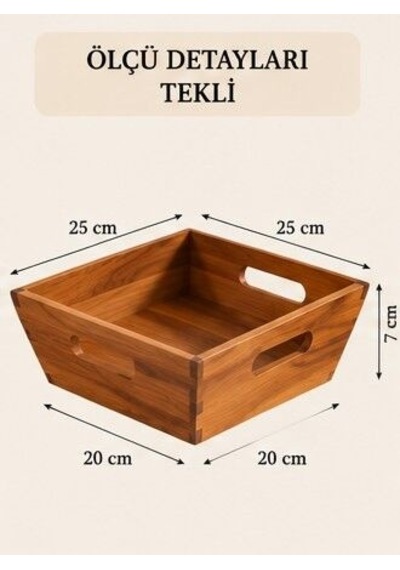 Akasya Ekmeklik - Tekli Kahverengi