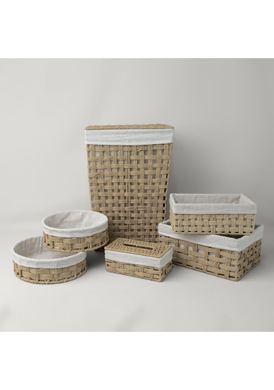 Linens Tidy Yuvarlak Sepet 29x10 Cm Naturel Naturel