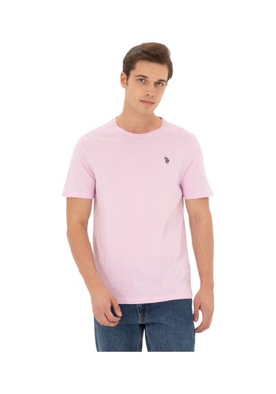 U.S. Polo Assn. Erkek Bisiklet Yaka Basic T-shirt Pembe