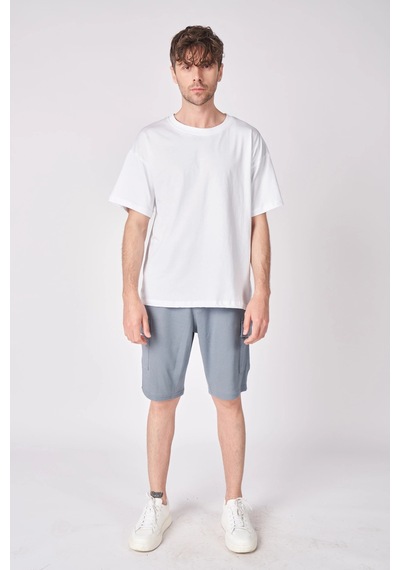 Defys Erkek Pamuk Karışımlı Oversize Bermuda Bazalt Gri - 632231293 Bazalt Gri