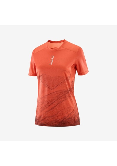 Salomon S/lab Ultra Kadın Koşu Tişört Burnt Sıenna Lc2485500 Kırmızı