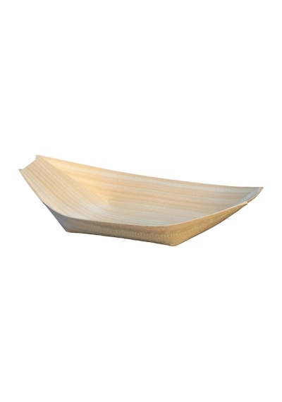 Tahta Kayık Tabak 6,5x11,5 cm - 50 Adet