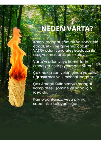 Vatra Doğal Şömine Ve Mangal Tutuşturucusu 10 Adet