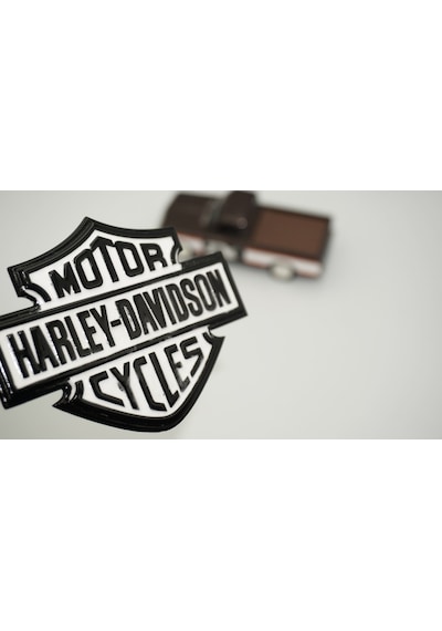 Dk Tuning Motor Harley Davidson Depo Yanı Siyah Beyaz Logo 10 Cm Arka Arma