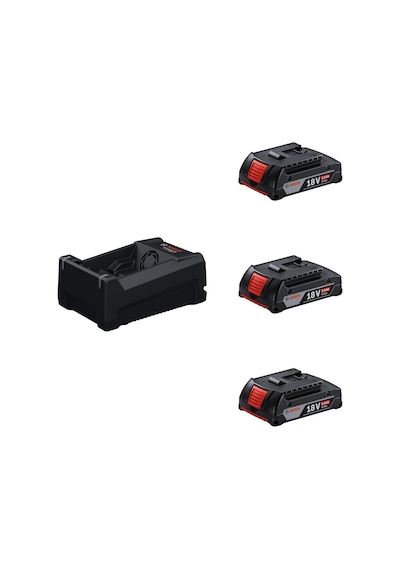 Bosch Professional GBH 18V-18 + GSR 185-lı + GWS 18V-8 + Kanvas Çanta + 3x18V 2.0AH Akülü Set