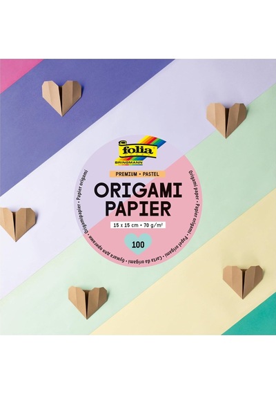 Folia 89915 Premium Broşür Yaprakları 70 G/m², Pastel, 15 X 15 Cm, 10 Farklı Renkte 100 Yaprak, El İşi, Süsle Genel