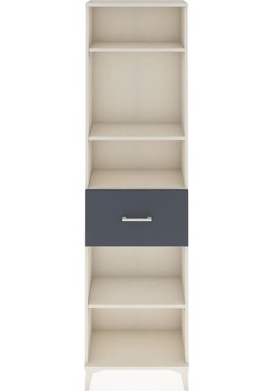 Arges Dolap 4 Raflı Tek Çekmeceli 60x30x221 Aytaşı-antrasit Aytaşı
