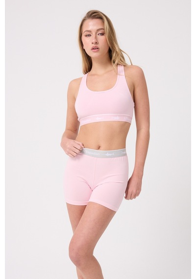 Athleshorts Yüksek Bel Kadın Uzun Boxer Şort-3274 Pembe