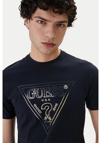 Guess M6gı11k2992 Cn Ss Triangle Hd Mu Erkek Tişört Lacivert