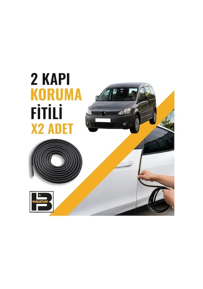 Volkwagen Caddy 2003-2015 Kapı Koruma Fitili-iki Kapı-siyah-bm1119