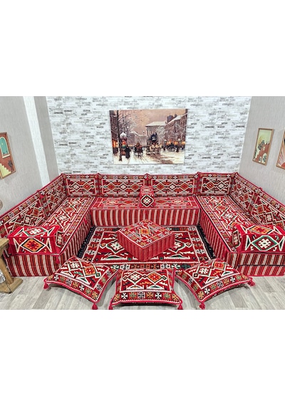 Coton Şark Köşesi 30cm Kalınlıkta Minder Takımı