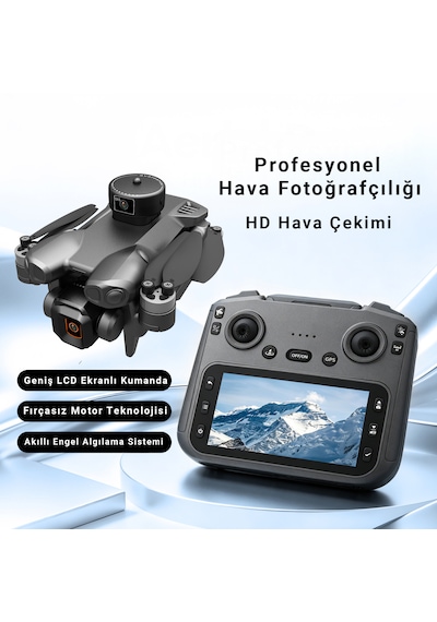 İdragon W12 Gps Drone, Dahili Lcd Ekranlı Kumanda, Hd Kamera, 360 Engel Algılama, Fırçasız Motor, Tek Tuşla Eve Dönüş