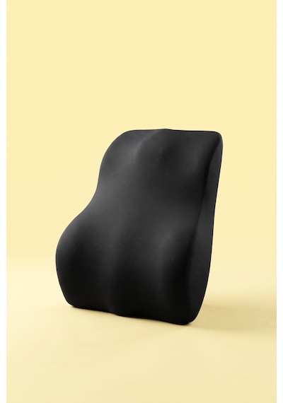 Dear Visco Ergonomik Bel Yastığı Ortopedik Sırt Destek Minderi % 100 Visco Ofis Araba Koltuk Yastığı Dvbe-06se Siyah