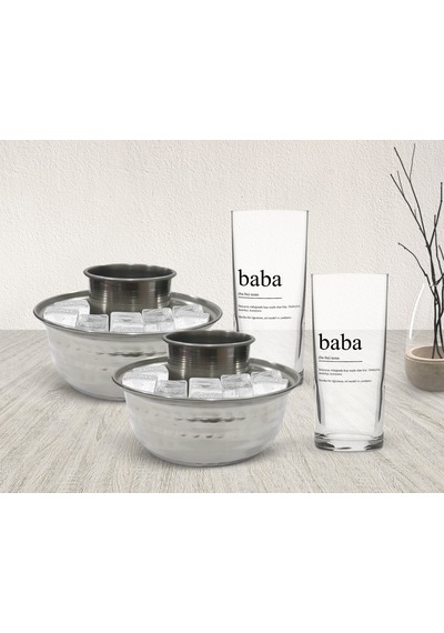 Bk Home Baba Tasarımlı İkili Rakı Bardağı Ve Ehl-i Keyif Seti-1