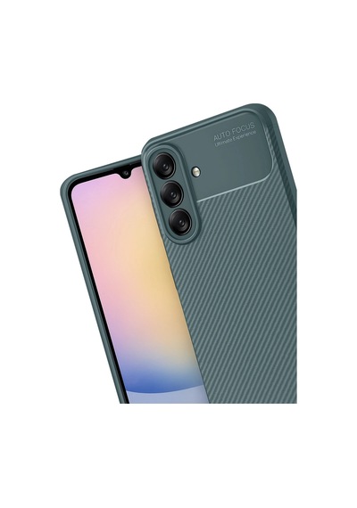 Samsung Galaxy Uyumlu , A17 5g Auto Focus Karbon Kapak - Koyu Yeşil