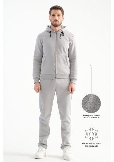 Shooter Sportswear Shooter Erkek Kışlık Eşofman Takımı Thermosoft Teknolojisi İçi Kuzu Görünümlü Regular Kalıp Minimal Logo Kapüşonlu Açık Gri Shooter Sportswear Shooter Erkek Kışlık Eşofman Takımı Thermosoft Teknolojisi İçi Kuzu Görünümlü Regular Kalıp Minimal Logo Kapüşonlu Açık Gri