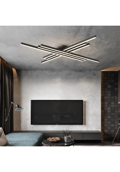 Siyah3 Işık Rengi 3 Led Tavan Lambası,avize,modern Aydınlatma,dekoratif Işık Siyah