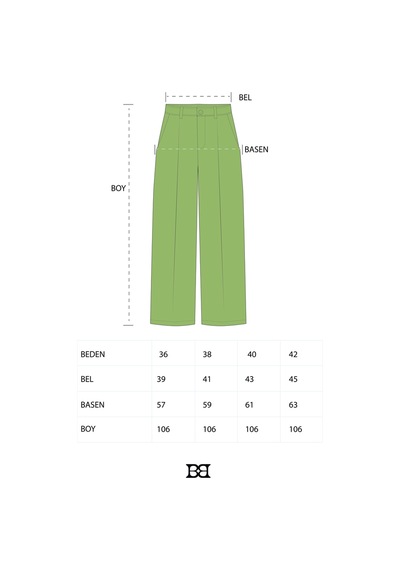 Buly Pile Detaylı Pantolon Defne