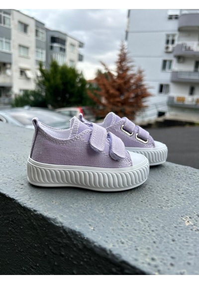Scarpe Magiche Lila Puffy Tabanlı Kız Çocuk Sneaker Lila