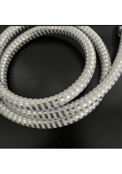 Yüksek Kaliteli Spiral Banyo Duş Hortumu 1,5 Metre Beyaz - Gümüş