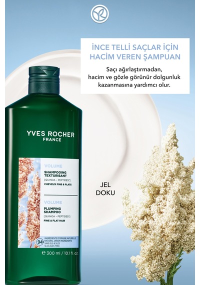 Yves Rocher Hacim Veren Şampuan - İnce Telli Saçlar / Volume - Sls,sles İçermez, Vegan -300ml