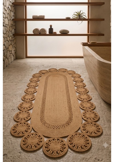 Jüt Hasır Oval Kilim Dekoratif Örgü Model Halı Salon Oturma Odası Mutfak Koridor Yatak Odası Banyo Balkon Yolluk Bohem Ev Dekoru 244hasırbambu Jüt Hasır Oval Kilim Dekoratif Örgü Model Halı Salon Oturma Odası Mutfak Koridor Yatak Odası Banyo Balkon Yolluk Bohem Ev Dekoru 244hasırbambu